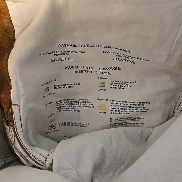 Vintage Skotts Suede Pants Mens Size 30x31 Brown Leather Straight Leg Cowboy USA - Picture 8 of 12